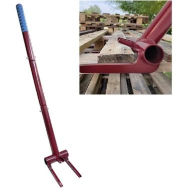 Imagem de Destruidor de paletes com alça de 3 seções 101,6 cm - Barra de trituração resistente, destruidor de deck Dismontador de ferramentas de paletes de madeira | Palete de madeira não danificada e remoção