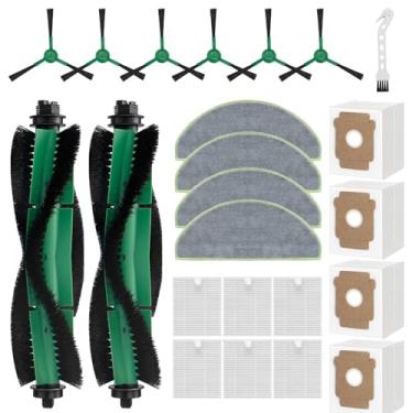 Imagem de MengTiger Pacote com 23 peças de reposição para IRobot Roomba 104 Combo / 105 Vac / 105 Combo / 105 Combo / Q052 Vacuum, 2 escovas principais, 6 escovas laterais, 6 filtros HEPA, 4 sacos de pó, 4