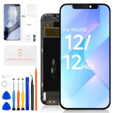 Imagem de Tela de substituição para iPhone 12 LCD para iPhone 12/12 Pro Tela LCD sensível ao toque para iPhone 12 Pro LCD digitalizador A2172 A2402 A2404 A2403 vidro conjunto completo com kits de reparo