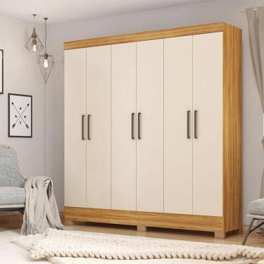 Imagem de Guarda Roupa Casal Ambiente Prático Cinamon Touch Off White - Demóbile