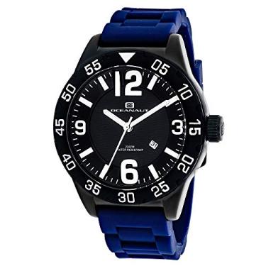 Imagem de Oceanaut Relógio Masculino 'Aqua One' Quartzo Aço Inoxidável e Silicone, Cor: Azul (Modelo: OC2713)