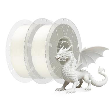 Imagem de Creality Pacote de filamentos RFID para impressora 3D, filamento Hyper PLA de 1,75 mm para impressão 3D, filamento Hyper PLA RFID, alta precisão, carretel de 1 kg (2 branco)