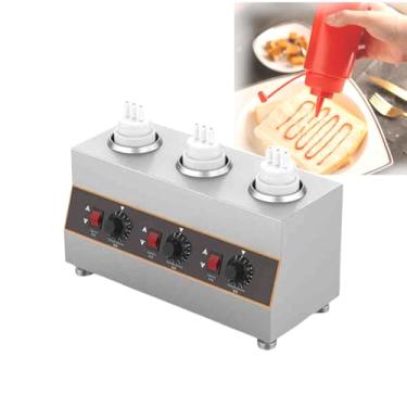 Imagem de CNAOHGHN Aquecedor EléTrico De Molho De Queijo, Dispensador AjustáVel De Calda De Queijo E Caramelo, MáQuina De ConservaçãO De Geleia Com Garrafa De 650ml, Temperatura AjustáVel De 30 A 85°C