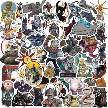 Imagem de Adesivos Dark Souls, vinil impermeável, anime, 50 unidades