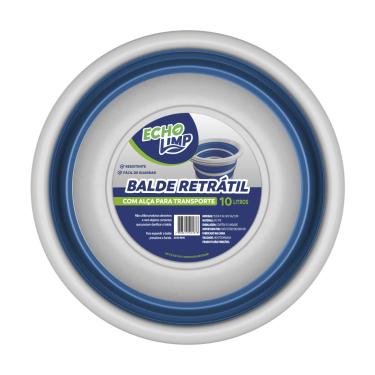 Imagem de BALDE RETRATIL 10 LITROS COM ALCA ECHOLIMP