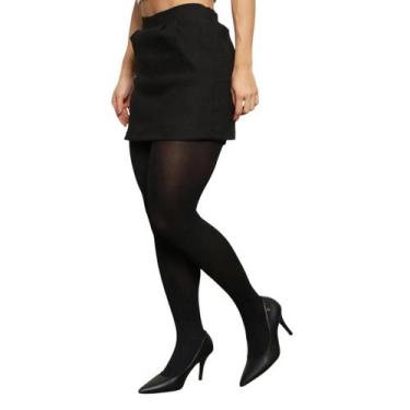 Imagem de Meia calça feminina selene fio 40 plus size opaca elastano 9655001, XG