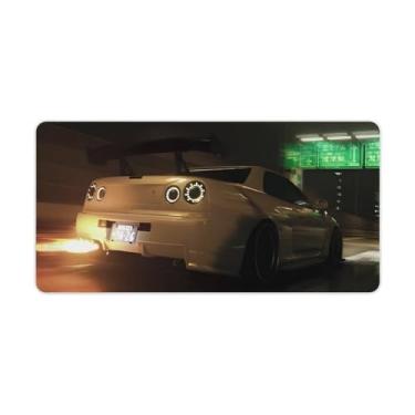 Imagem de Drift Car R32 Sports Spitfire Speed JDM CarLarge Tapete de mouse para jogos, base de borracha, antiderrapante, para laptop, acessórios de computador, suprimentos, bloco de escrita para escritório,