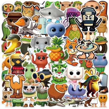 Imagem de 110 peças de adesivos italianos Brainrot, adesivos de decoração de Brainrot italiano para garrafas de água, pacote de adesivos de presente de aniversário italiano Brainrot vinil à prova d'água para