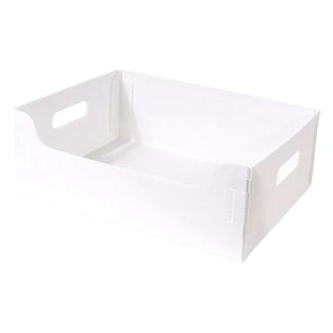 Imagem de IEUDNS Caixa de areia dobrável em PP para gatos, fácil de montar, impermeável, leve e multifuncional, ideal para casa e viagens, Size M