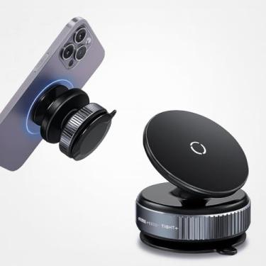 Imagem de Suporte De Telefone Com Sucção Magnética A Vácuo Dobrável E Retrátil Suporte De Telefone Com Ventosa Para Carro Academia Espelho Superfície Lisa Compatível Com Iphone Android Imã Mais Forte N52 (2)