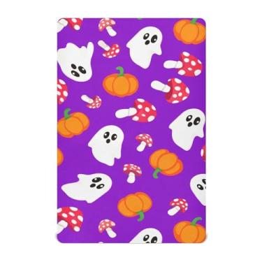 Imagem de Wassud Lençóis de berço respiráveis de terror com cogumelos, capas de colchão de berço de 68 x 99 cm, neutros para meninos e meninas (serve para berço padrão e pacote e brincadeira)