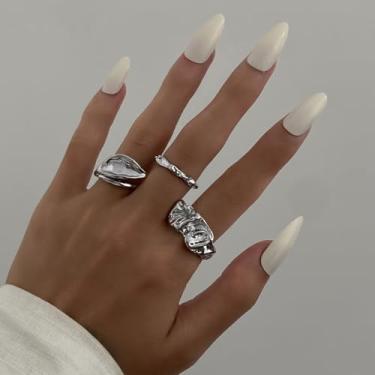 Imagem de Conjunto de anéis empilháveis de inspiração boêmia, anéis empilháveis ajustáveis, joias modernas para mulheres, anéis versáteis em camadas para qualquer ocasião, presentes de Natal, amizade para