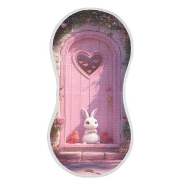 Imagem de xigua Conjunto de 2 panos para arrotos de musselina de coelho com porta com coelho, panos super macios e absorventes, roupas de arroto de algodão para chá de presente para recém-nascidos, bebês