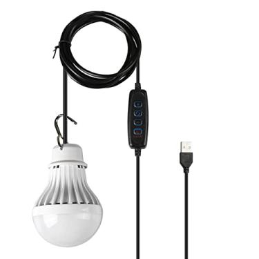 Imagem de Lâmpada LED USB com Brilho Ajustável 3 Modos de Iluminação Gancho Portátil para Camping Trekking Emergência ao Ar Livre