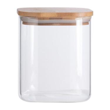 Imagem de Pote Hermético Quadrado para Alimentos 500ml 800ml 1200ml Armazenamento de Grãos Cereais e Biscoitos Recipiente Plástico Multiuso com Vedação de Silicone (1 POTE (800ML))