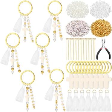 Imagem de Kigeli 2899 peças, 24 conjuntos de lembrancinhas de primeira comunhão, lembrancinhas de batismo, chaveiros, presentes de comunhão, presentes para convidados, faça você mesmo, kit de contas