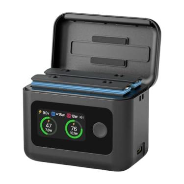 Imagem de Estojo de carregamento para Insta360 X5, hub de carregador rápido bidirecional com visor