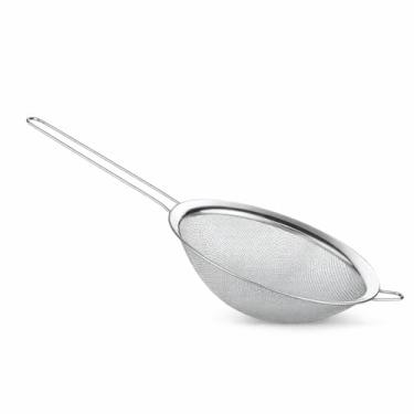 Imagem de Peneira de Cozinha em Aço Inox 20 cm · Malha Fina · Cabo Longo · Apoio Lateral · Ideal para Farinhas, Chás e Caldos