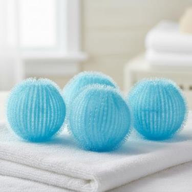 Imagem de Removedor de pelos de animais de estimação para lavanderia, 4 peças, apanhador reutilizável de pelos de cães e gatos para lavadora e secadora, ferramenta de remoção de pelos de lavanderia para roupas