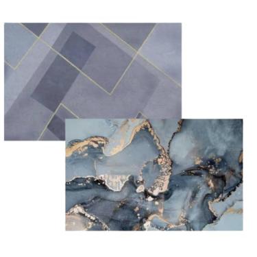 Imagem de Conjunto 2 Tapetes Retangular para Box Banheiro, 38 x 58 cm, PVC Antiderrapante com Ventosas, Cores Sortidas