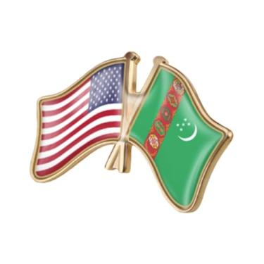 Imagem de QTAOEIONG Bandeiras dos Estados Unidos, EUA, América, EUA e muitos outros países, broche de liga de amizade com cruz, 1.3x0.9inch/32x23mm, Metal, Sem Pedra Preciosa