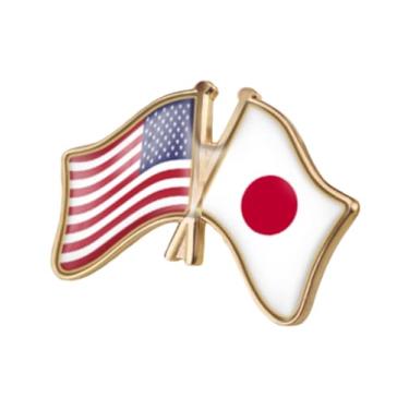 Imagem de QTAOEIONG Bandeiras dos Estados Unidos, EUA, América, EUA e muitos outros países, broche de liga de amizade com cruz, 1.3x0.9inch/32x23mm, Metal, Sem Pedra Preciosa