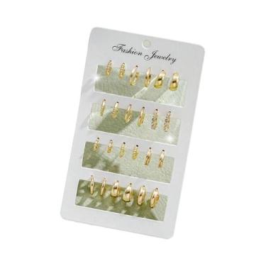 Imagem de Conjunto De Brincos Pequenos De Argola Com Strass Para Mulheres, 24 Pe