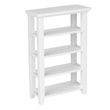 Imagem de Generic Prateleira de Exibição de Madeira para Casa de Boneca Ecológica, Rack de 4 Camadas para Miniaturas de Casa de Bonecas 1:12, Acessório de Brinquedo Seguro para Crianças, Peça de Decoração