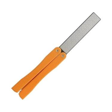 Imagem de Dupla face dobrável afiar pedra bolso apontador diamante faca afiar pe