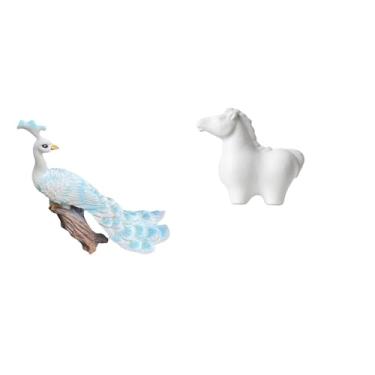 Imagem de Whtkoph Escultura de Cavalo, Figura Decorativa de Animal, Estátua para Casa, Jardim, Pátio, Sala de Estar, Escritório, Mesa, para Montar