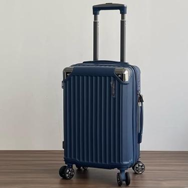 Imagem de Mala de Bordo ABS 10kg 17” a 21” Polegadas Mala de Viagem com Rodinhas 360° Cadeado Código (Azul-17”(8KG) Modelo-DDD333)