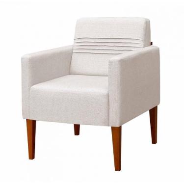 Imagem de Poltrona Decorativa 01 Lugar Aila - Due Decor, Linho Prime Cru