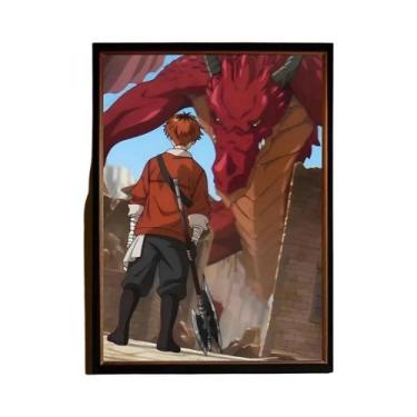 Imagem de Anime Frieren Poster Estética Minimalista para Sala de Estar Decoração