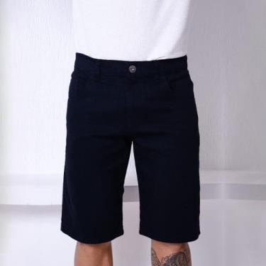 Imagem de Bermuda Básica Masculina Lisa com Estilo Tradicional Black - Ss Jeans,