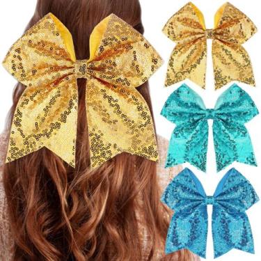 Imagem de Acessórios de cabelo ZOLYCO Large 18cm Glitter Bow Clip para mulheres