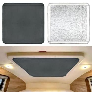 Imagem de Toldo blackout para ventilação de teto RV - Isolador de janela de claraboia de 40,6 x 40,6 cm - Proteção contra raios UV para ventilador de trailer de trailer capa solar