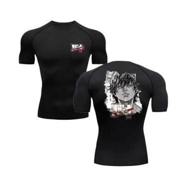 Imagem de Camiseta De Fitness Masculina Anime Baki Hanma Para Academia MMA Boxe 
