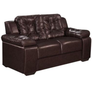 Imagem de Sofá 2 lugares Rondomóveis Canadá em Tecido Sintético - Coss Café - RO