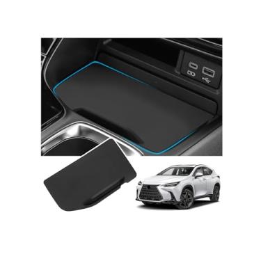 Imagem de Hugeek Tapete antiderrapante de carregamento sem fio compatível com Lexus 2022-2026 NX NX250/NX350/NX350h/NX450h + acessórios material de silicone almofada protetora do forro do console central