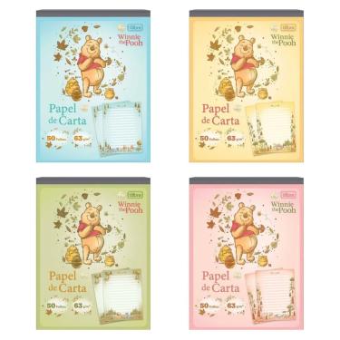 Imagem de CADERNO COLADO PAPEL DE CARTA POOH 50FLS - SORTIDO - TILIBRA