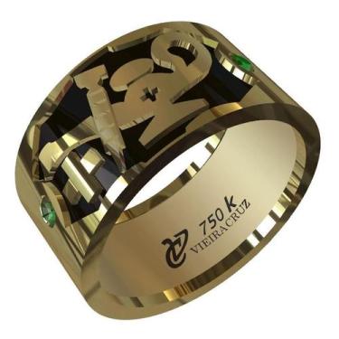 Imagem de Anel de Formatura Técnico em Enfermagem em Ouro 18K - Vieira Cruz Jóia