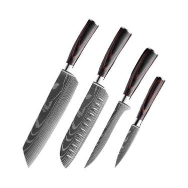 Imagem de Conjunto De Facas De Cozinha Em Aço Inoxidável 7Cr17Mov 1-9PCS Facas D