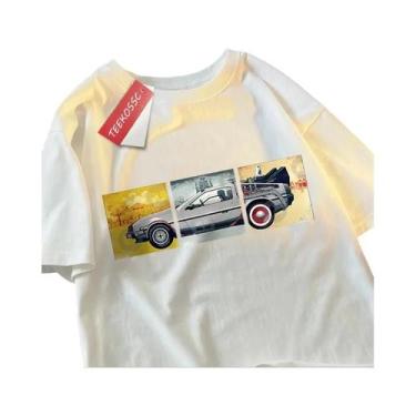 Imagem de Camiseta Masculina Oversized De Algodão Para O Verão Com Design De Car