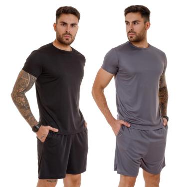 Imagem de Kit 2 Conjunto Camisa e Shorts Dry Slim Fitness-Masculino