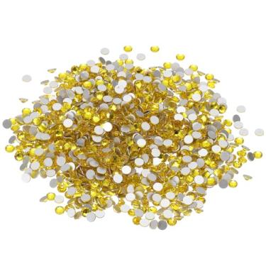 Imagem de Generic SS16/1440 peças de strass de diamante de vidro, strass plano de cristal redondo cristal feito pelo homem pedras preciosas decoração de diamante para arte de unhas artesanato roupas DIY