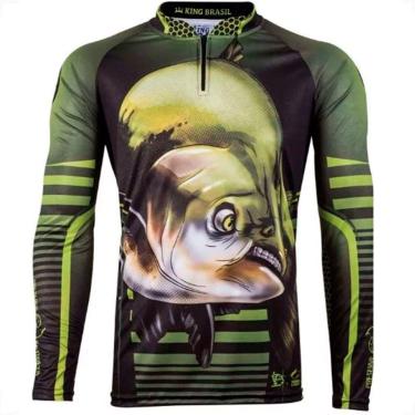 Imagem de Camiseta de Pesca Masculina King Brasil Manga Longa-Masculino