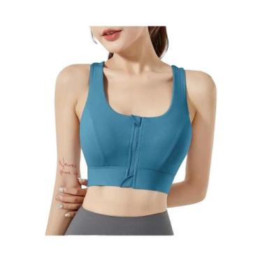 Imagem de Sutiã Esportivo Com Zíper Frontal De Alta Resistência E Secagem Rápida