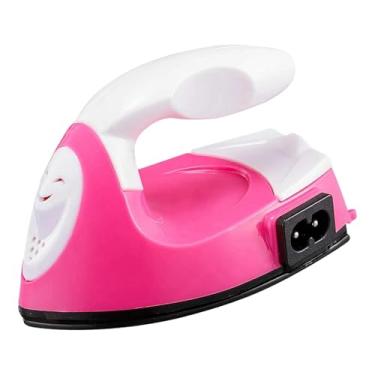 Imagem de ＫＬＫＣＭＳ Ferro Elétrico Portátil Compacto para Roupas, Artesanato e Projetos DIY. Premium, Profissional, Aquecimento Rápido, Robusto e Versátil, Rosa Vermelha