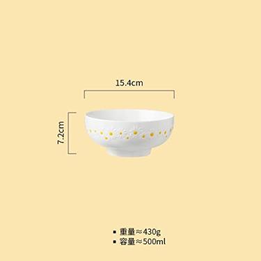 Imagem de 3FLQOOPP Prato de jantar, margarida, pratos de jantar, salada, cozinha, utensílios de mesa, acessórios para sala de jantar, pratos de jantar (cor: travessa de 15 cm) (preto)