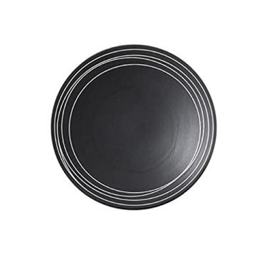 Imagem de Prato de jantar, 1 peça de prato de cerâmica, prato de jantar, usado para pizza, bife, macarrão, utensílios de mesa de restaurante ocidental (uma cor M)
